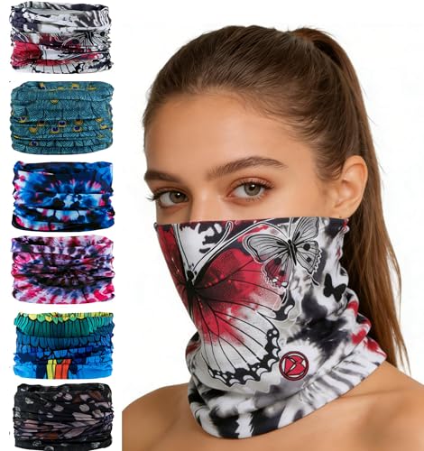 KINREE 6PCS Outdoor Magic Scarf, Elastic Headbands, Headscarves, Headwear, Mask - color: Swing