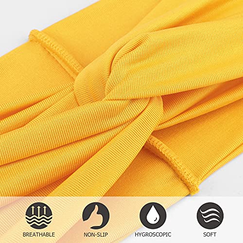 DRESHOW 8 Pack Headbands for Women Yoga Knotted Headbands Elastic Criss Cross Hair Accessories Sports Head Wrap Non Slip - color: 8 Pack B Cross a