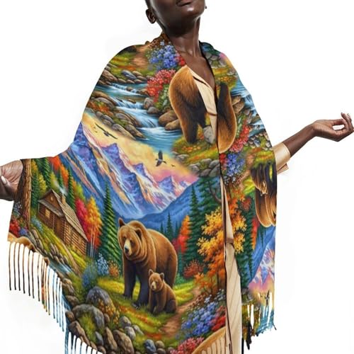 Scarfs for Women Fall Winter Scarves Shawls and Wraps for Evening Dresses - color: Design1