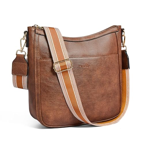 Crossbody Bags for Women Crossbody Purse for Women Vegan Leather Hobo Purses Shoulder Handbags for Daily Travel Work - color: 1-1 Brown