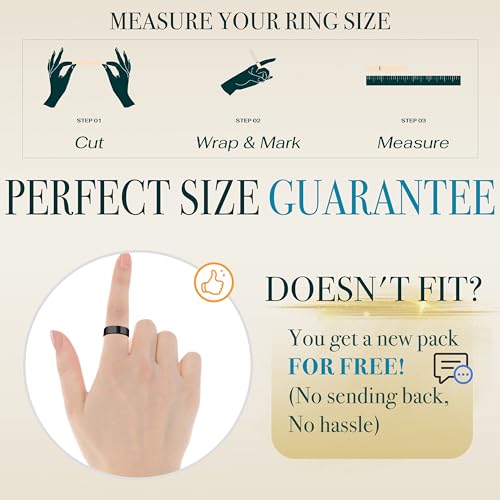 Silver Rings for Women Non Tarnish, Gold Wedding Bands for Men, Stainless Steel Chunky Knuckle Pinky Open Adjustable Ring Set for Jewelry Gift Size 5-13 - color: Black, size: 10, style: Chunky Bands