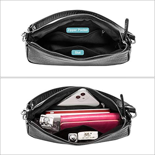 Loiral Small Purse for Women, Retro Classic Tote HandBag Shoulder Bags Clutch Purse - color: 2 Black