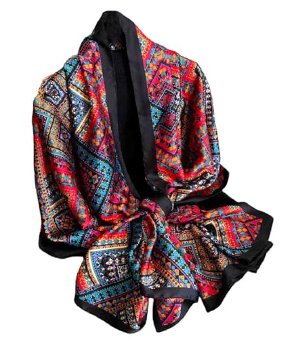 Acotavie Scarfs for Women Dressy Fashion Scarves Long Floral Pattern Scarf Lightweight Sunscreen Shawls - color: C014