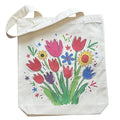 Canvas Tote Bag with Zipper for Women, Aesthetic Tote Bag with Pocket for Vacation, Shopping, Travel, Beach - style: Flowers