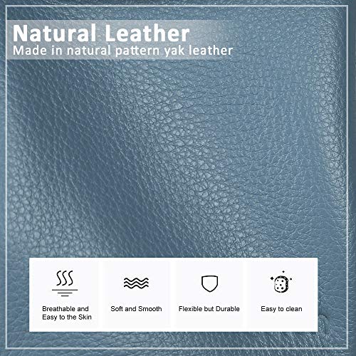 befen Genuine Leather Small Crossbody Bags for Women Cell Phone Bag Cross Body Purses,Silver Zipper - color: Air Force Blue