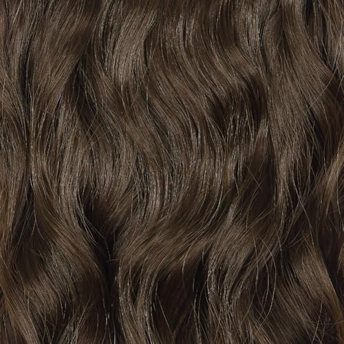 Double Weft Synthetic Hair Extension 4PCS Thick Hairpieces Clip in Long Wavy Hair Extensions Chestnut Brown 20 Inch (4pcs, 20Inch, 8/10#) - color: 8/10-Chestnut Brown