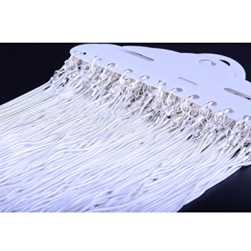 Snake Chain Necklace White Brightening 24pcs 925 Silver Plated 1.2mm DIY Shining Link with Lobster Clasps for Jewelry Making (20 inch, Shining White Brightening) - size: 20 inch