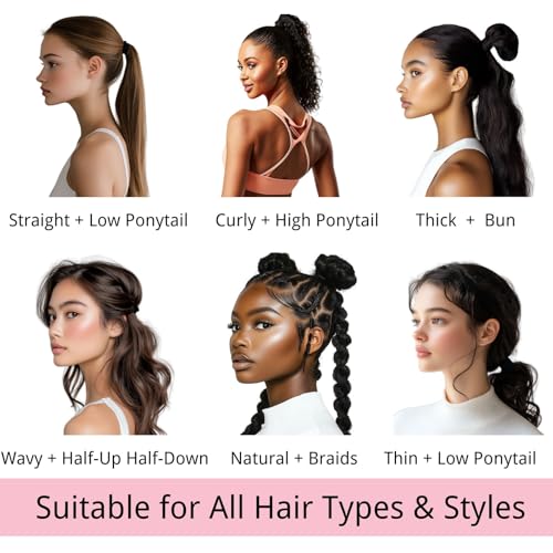 LuSeren 120PCS Soft Hair Ties for Women – No Damage Ouchless Nylon Hair Accessories, Seamless Fabric Ponytail Holders for Daily Use (Natural Colors) - color: Neutrals