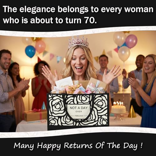 50th/60th/70th/40th/30th/80th Birthday Gifts for Women Her, Birthday Gifts Tote Bag for Mom Wife Aunt Friends - style: Not a Day Over Fabulous