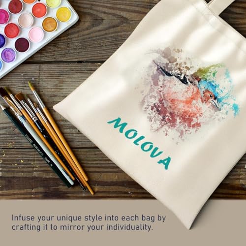 1-200 Pack Available Premium Canvas Reusable Tote Gift Bags,Made of Natural Canvas with Handle,Work,DIY,Shopping(1 Pack) - color: A3-beige