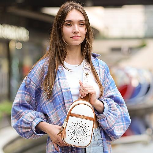 APHISON Small Sling Bag Fanny Packs Cell Phone Purse Vegan Leather Crossbody Bags for Women Chest Bag with Adjustable Strap Green - color: 04-green