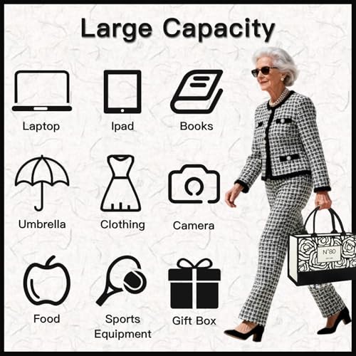 50th/60th/70th/40th/30th/80th Birthday Gifts for Women Her, Birthday Gifts Tote Bag for Mom Wife Aunt Friends - style: 80th