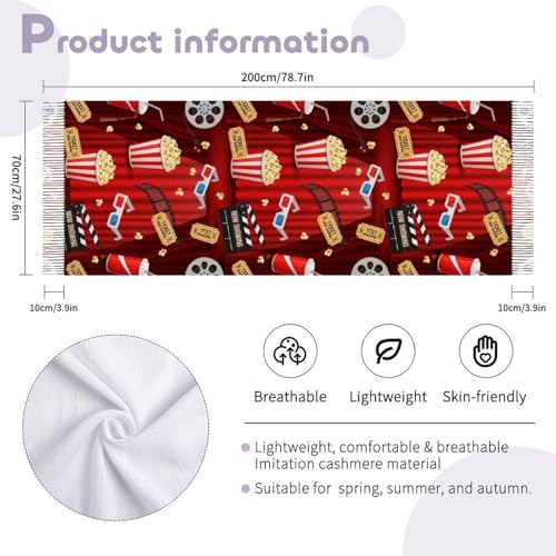 Scarfs for Women Fall Winter Scarves Shawls and Wraps for Evening Dresses - color: Design5
