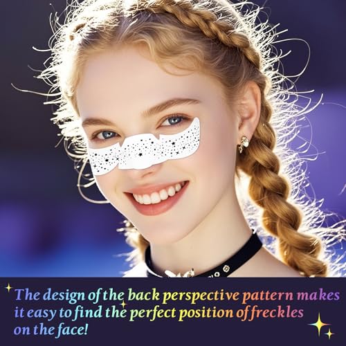 24pcs Glitter Freckles Makeup Patches-Holographic-Face Glitter Speckles, Sparkle Speckles Patches for Women, Cute Sparkling Fake Freckles, Glitter Freckles Face Tattoo, Musical Festival Accessories - color: 24Pack-Holographic