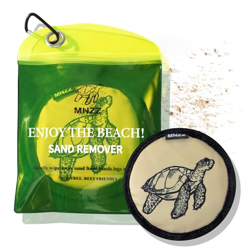 MNZZ Beach Sand Remover Sand Eraser Wipe Mitt Family Women 2026 Summer Gift Beach Towels Vacation Essentials Mexico Costa Rica Trip Must Haves Hawaii Honeymoon Accessories Alaska Cruise Ship Gear 1Pcs - color: 1pcs Cute Round Turtle