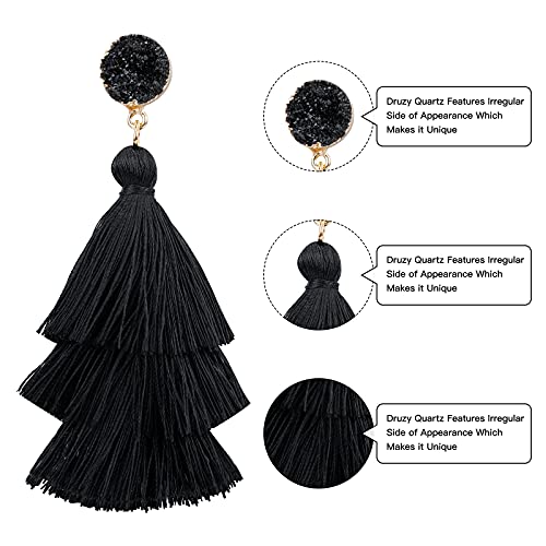 9 Pairs-26 Pairs Rattan Earrings for Women Girls Lightweight Acrylic Geometric Statement Woven Earrings Handmade Straw Wicker Braid Hoop Drop Dangle Earrings - color: Rattan 3