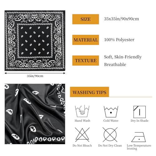 QIUTIMIY 35"x35" Like Silk Head Scarf for Women Satin Feel Large Square Scarf for Hair Wrapping and Sleeping Fashion Bandana - color: (90cm)square Scarf 6
