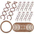 Teenitor 20Pcs Spiral Hair Pins, Spiral Bobby Pins, Twist Hair Pins for Buns, Spin Pins Hair Bun Maker for Women Girls with 10 Hair Ties, Brown - color: Brown