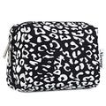 Narwey Small Cheetah Makeup Bag for Purse Mini Cosmetic Bag Travel Makeup Pouch Zipper Pouch Cute Make up Bags with Compartments for Women Girls (Black Leopard, Small) - color: Black Leopard, style: Small