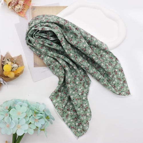 Bandanas for Women Men 21"x21" Floral Headband Scarf Versatile Hair Bandana Square Head Scarf - color: Flowers in Rain