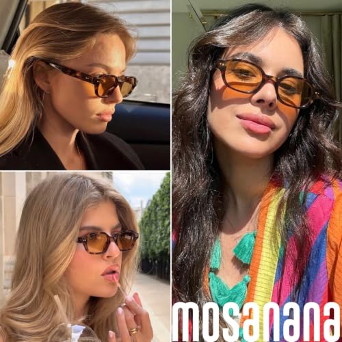 mosanana Retro Hexagon Sunglasses for Women Trendy Small 2026 MS52595 - color: C3 Tortoise/Orange