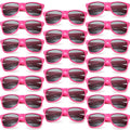 Eyegla Sunglasses Bulk Party Sunglasses Pack 80s Shades Eyewear Set for Men Women 8/10/20/30Pack - color: Hot Pink 30 Pack