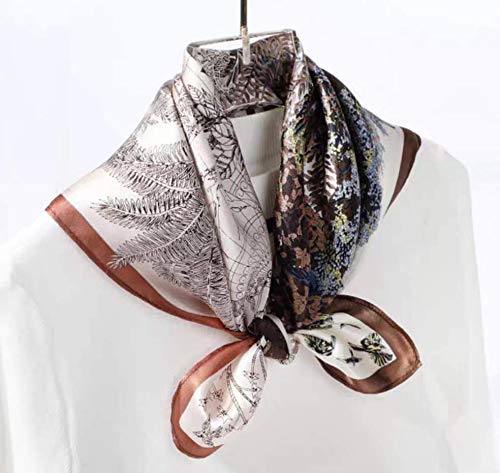 ANDANTINO 100% Mulberry Silk Scarf -21” Square Neckerchief with Gift Packed - color: Forest