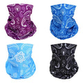 4 Cashew Flower Headband Bandana Balaclava Half Face Mask Shield Head Hair Scarf Neck Gaiter Hat Multipurpose For WoMen Men Breathable Reusable Washable Black Blue Purple - color: 4x Konjac Flowers Face Mask
