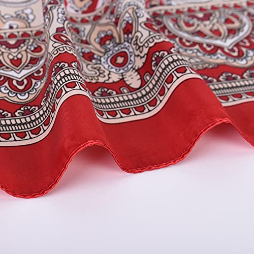 Headscarf Large Square Women Scarf 35" Fashion Scarves Silk Feeling Hairscarf - color: A104