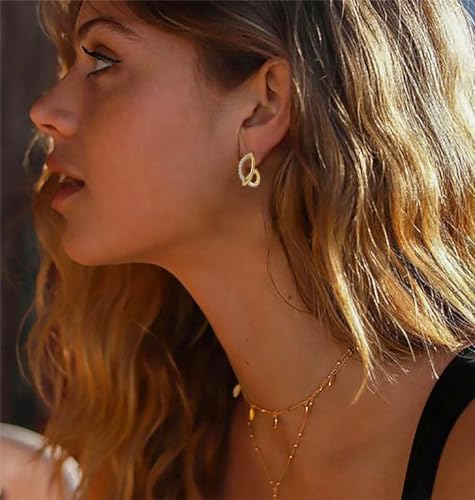 36 Pairs Gold Hoop Earrings Set for Women, Chunky Gold Earrings Multipack, Trendy Silver Hoop Earring Pack Jewelry - color: Style4-gold