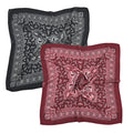 K-Elewon 27.5” Women Medium Square Scarf Head Scarf- 2PCS Neck Scarf Hair Scarf Head Sleeping Wraps Scarfs for Women H07 - color: Se02(2pcs)