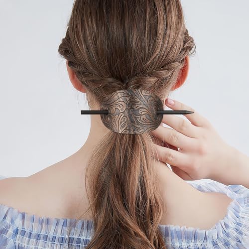 Mobestech Hairpin Head Pieces for Women - Hair Clips, Bun Hair Pieces, Ponytail Holders, Leather Barrettes & Hair Sticks