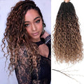 Goddess Locs Crochet Hair 7 Packs Bohemian Faux Locs Pre-Looped Braids, Boho Goddess Soft Locs Crochet Hair with Curly Ends Hair Extensions for Women (1B/30/27, 18 Inch) - color: 1B/30/27, size: 18 Inch