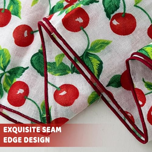 Bandana,Bandanas for Women,Red Bandana Scarf,21'' X 21'' Soft Comfort Fabric Cherry Bandanas