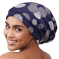 Alnorm Frizzy Curly Hair Cap Slouchy Soft Beanie Festival Retro Hair Accessory - color: Blue Circle
