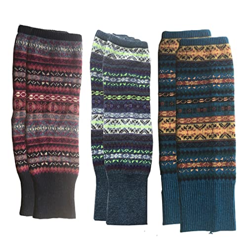 Leg Warmers for Women Long Wool Boot Warmer Thick Warm Leg Warmers for Winter - color: Style 1