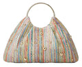 Straw Woven Beach Bag 2026 Summer Beaded Top Handle Handbag Raffia Evening Purse Wedding Clutch Vacation Tote Wristlet Bag - color: Multicolor