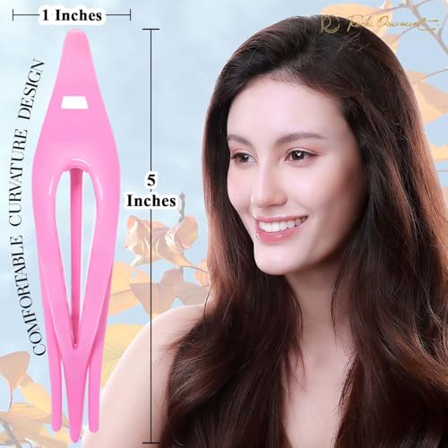 RC ROCHE 6 Pcs Flat French Claw Hair Clips For Women Thick Curly Hair Barrettes Duckbill Concord Side Slide Extra Hold Curved Eyelet Strong Hold Grip, Medium Rainbow Multicolor - color: Fresh