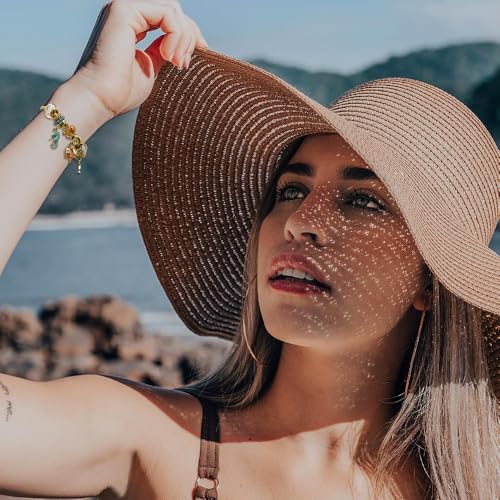 Madison Tyler Beach Bracelet for Women | Seahorse Octopus Tropical Fish Sea Turtle Shell Conch Beaded Charm Bracelet | Cute Gold Plated Adjustable Snake Chain Bracelet - style: Seahorse Octopus Tropical Fish Sea Turtle Shell