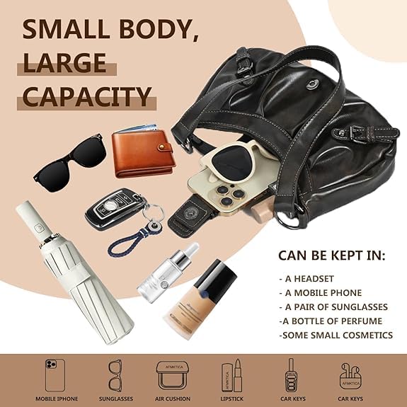 Y2K Trendy Purse for Women, Leather Buckle Punk Hobo Clutch Purses Bags for Ladies Top Handle Shoulder Bag - color: Deep Brown