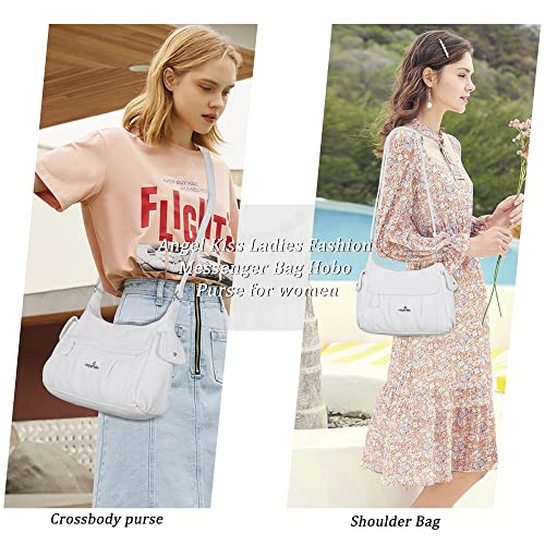 Angel Kiss Crossbody Bags for Women, Ladies Shoulder Handbags and Purses Medium Faux Leather Pocketbooks | Ladies - color: 25white