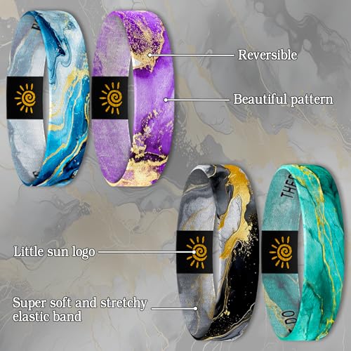 4 Pcs Surfer Beach Bracelets for Men Women Inspirational Elastic Comfy Summer Reversible Wristband Gifts Friendship Bracelets - color: Inspirational-Bracelets, size: (6.8") Small