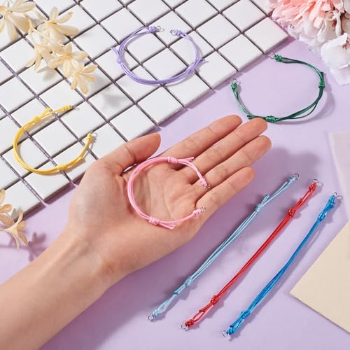 Adjustable Slider Bracelets Colorful Half Finished Bracelets Adjustable Beaded Bracelets DIY Friendship Bracelets for Women Jewelry Making Gifts Supplies - color: 12 Solid Colors