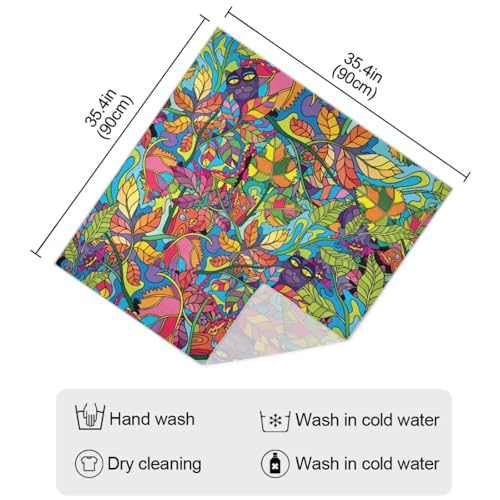 Silk Scarf Women Silk Neckerchief Sleep Wrap Head Scarf Square Headwear Lady Aesthetic Accessory 35.4 * 35.4in - color: Color21