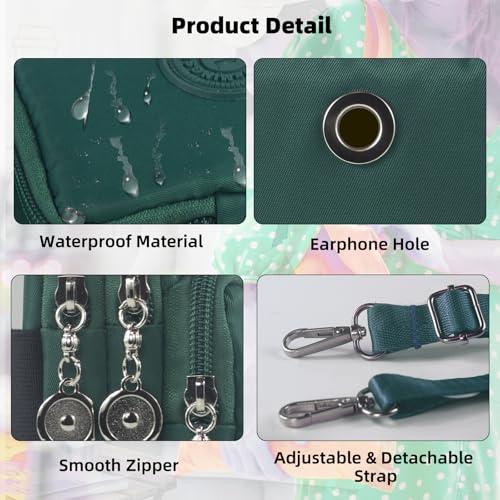 JANKS Small Crossbody Bags for Women Mini Cell Phone Purses Handbag Shoulder Bag - color: 010 Chrismas Green