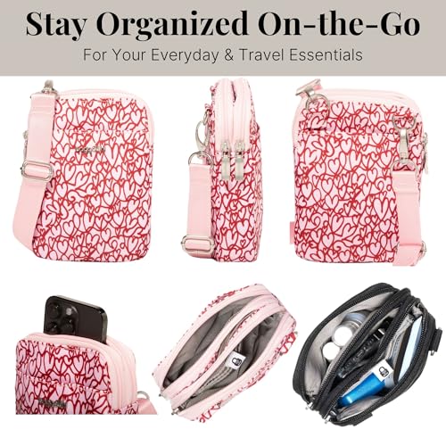 Baggallini Women's Modern Take Two Rfid Crossbody - color: Heart Print