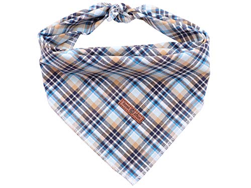 Lionet Paws Dog Bandana Washable Cotton Handkerchief Scarf Triangle Bandana for Small Medium Large Dogs - color: LightBlue, size: Small (Pack of 1)
