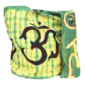 Mandala Crafts Hippie Bag, Large Boho Hobo Purse for Women, Crossbody Shoulder Sling Bags for Indie Style Bohemian Accessory - style: Green Om