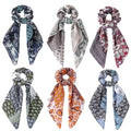 Hair Scrunchie Scarf,6PCS Paisley Bow Scrunchies | Scarf Hair Ties,Hair Scrunchies with Tails,Bandana Scrunchies,Scarf Ponytail Holder,Hair Accessories for Women - color: paisley 1B