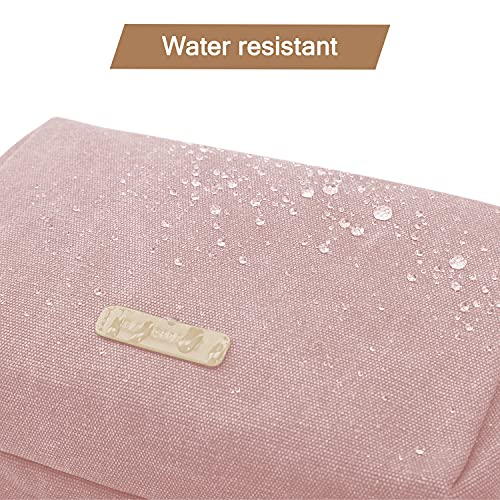 BAGSMART Toiletry Bag for Women, Cosmetic Makeup Bag Organizer, Travel Bag for Toiletries, Dopp Kit Water-resistant Shaving Bag for Accessories, Pink-Medium - color: Pink, size: Medium